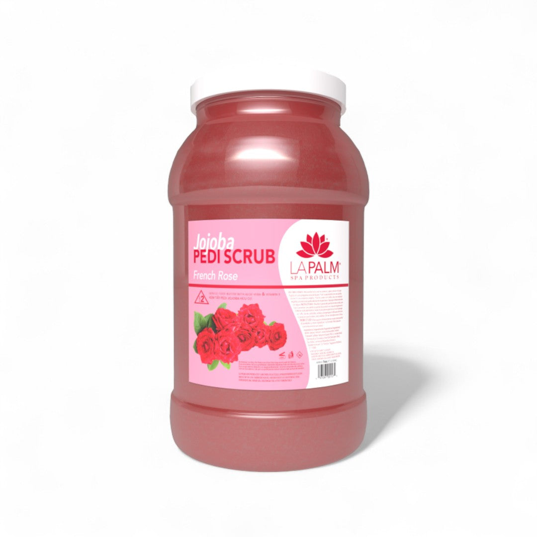 La Palm Pedi Gel Scrub French Rose 1 Gallon, body scrub exfoliator, body scrub spa​, exfoliate scrub body, bath and body works body scrub​