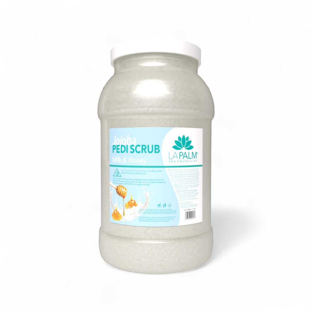 La Palm Pedi Gel Scrub Milk and Honey 1 Gallon, pedicure and foot scrub​, pedicure​, pedicure near me, pedicure pedicure manicure​