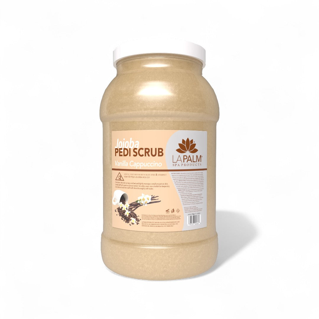 La Palm Pedi Gel Scrub Vanilla Cappuccino 1 Gallon, body scrub exfoliator, body scrub spa​, exfoliate scrub body, bath and body works body scrub​