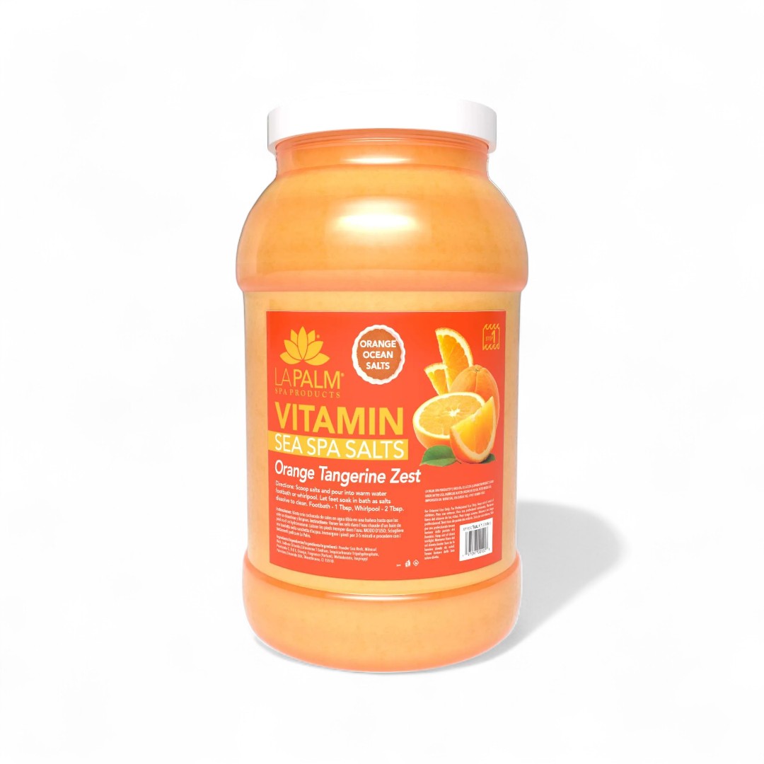 La Palm Pedi Gel Scrub Orange Tangerine Zest 1 Gallon, pedicure and foot scrub​, pedicure​, pedicure near me, pedicure pedicure manicure​