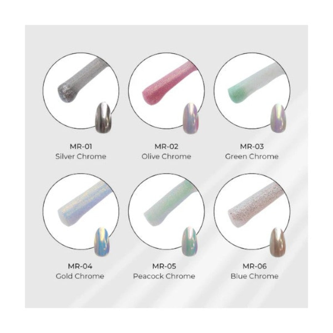 Kokoist Mirror Peacock Chrome Liquid MR05, Chrome Nails, chrome nails ombre​