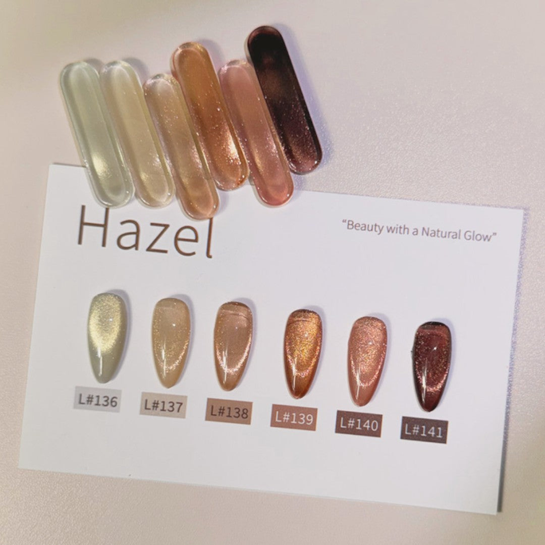 Liuhwa Cat Eye Gel Polish (HEMA-Free) - Hazel Collection #L136-L141 (6Pcs)