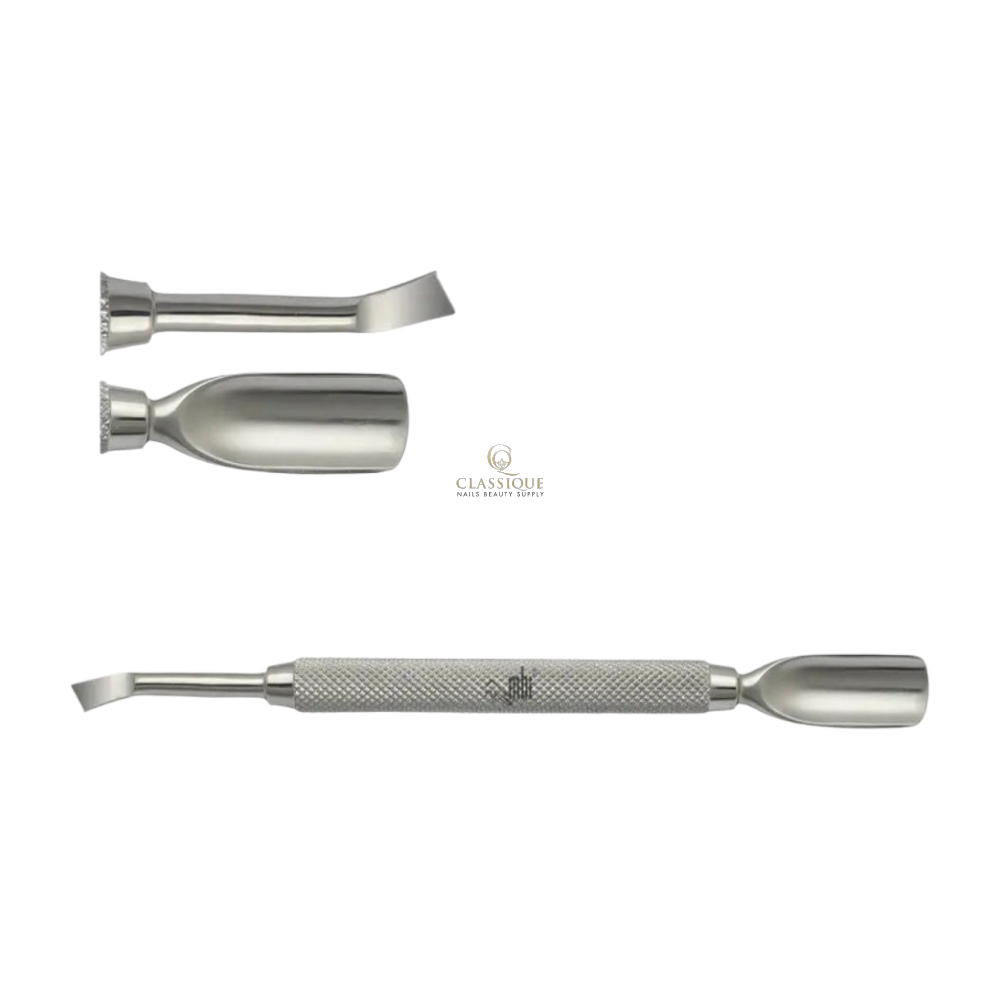 MBI-327 Cuticle Pusher w/ Pterygium Remover - Classique Nails Beauty Supply