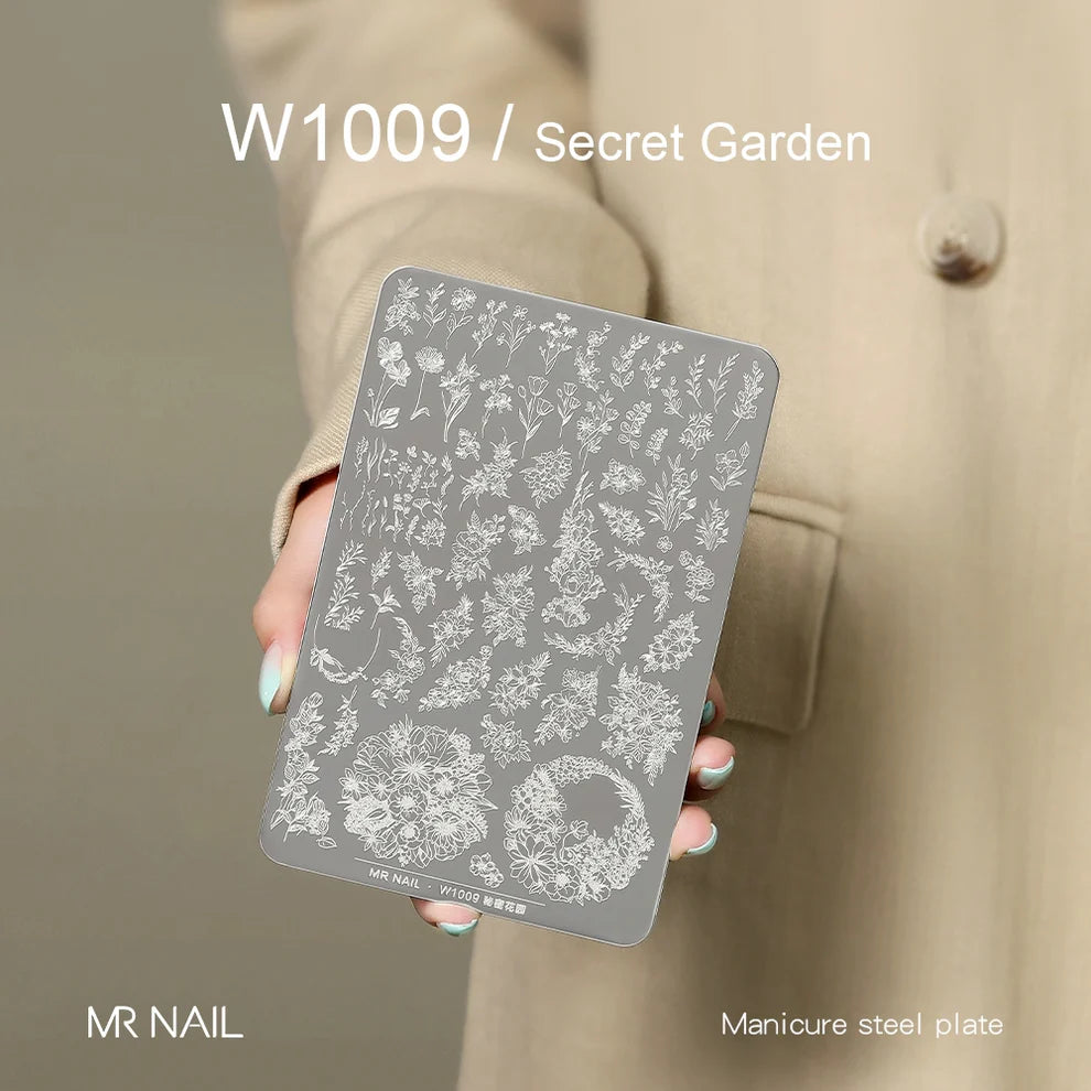MR.NAIL Nail Art Stamping Plates - Secret Garden #W1009