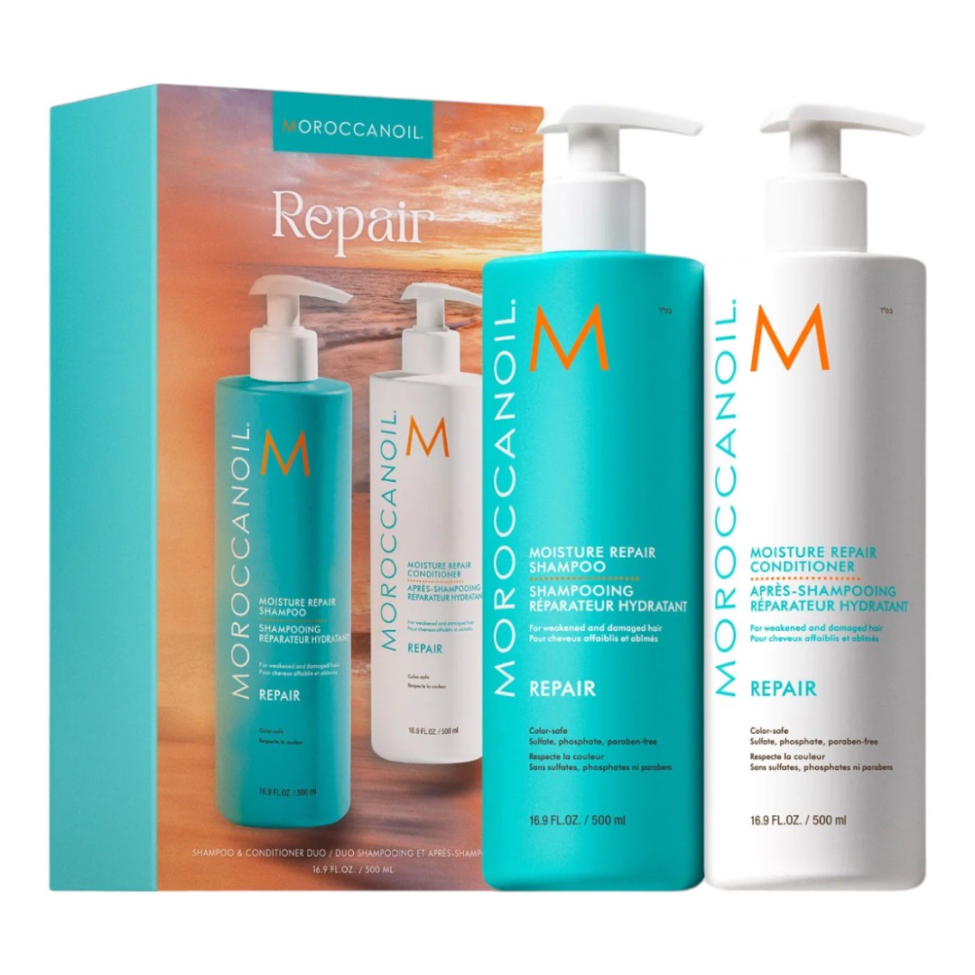 Moroccanoil Moisture Repair Shampoo and Conditioner Duo Set - 500ml