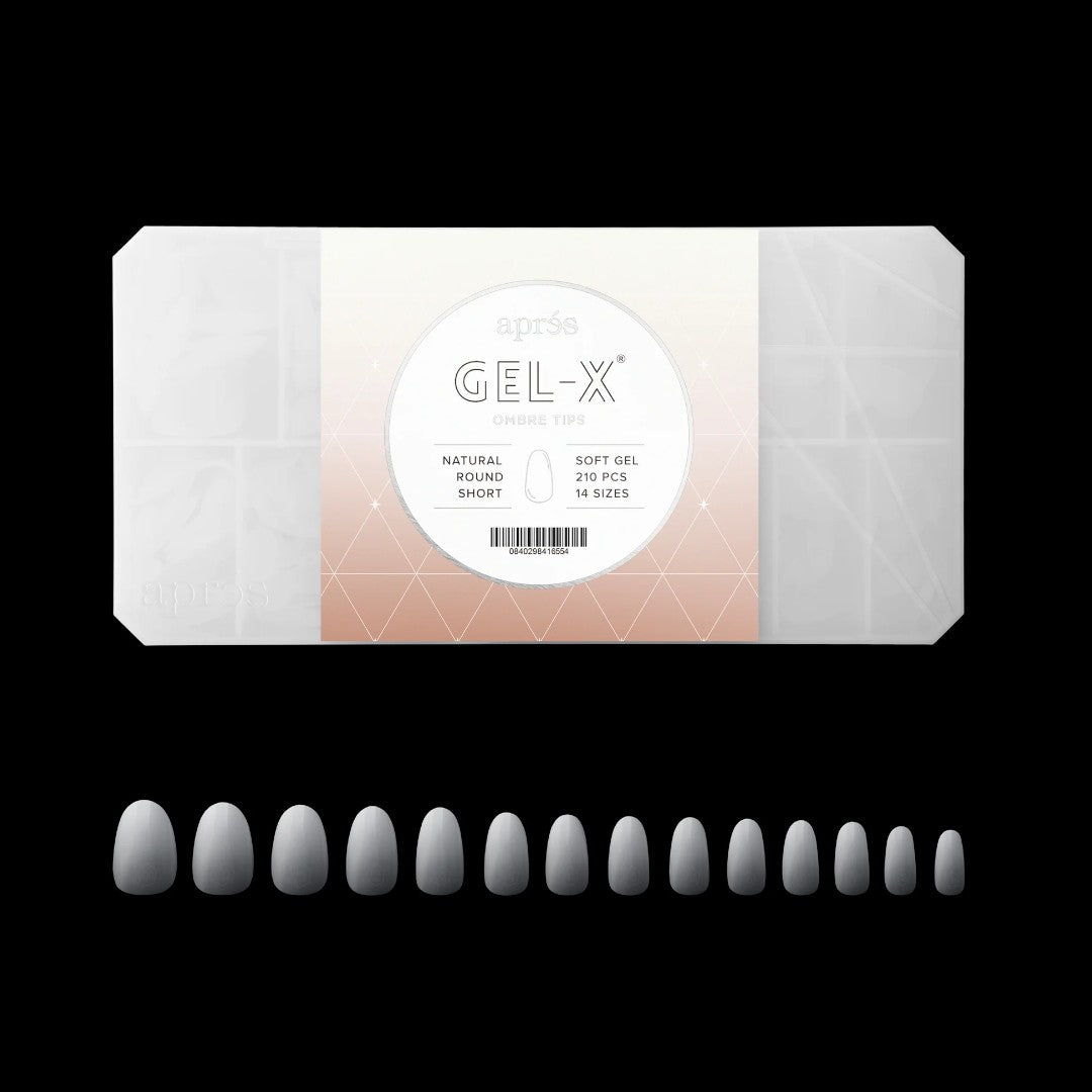 custom press on nails, Apres Gel X Press-on Nails Tips 2.0, Ombre Round Tips Box 210pcs