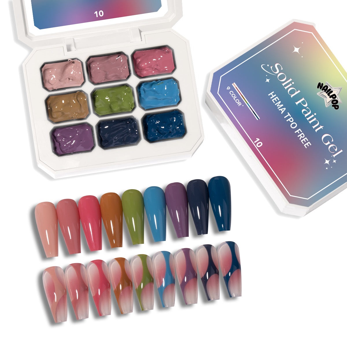 NAILPOP Patting & Solid Paint Gel Palette