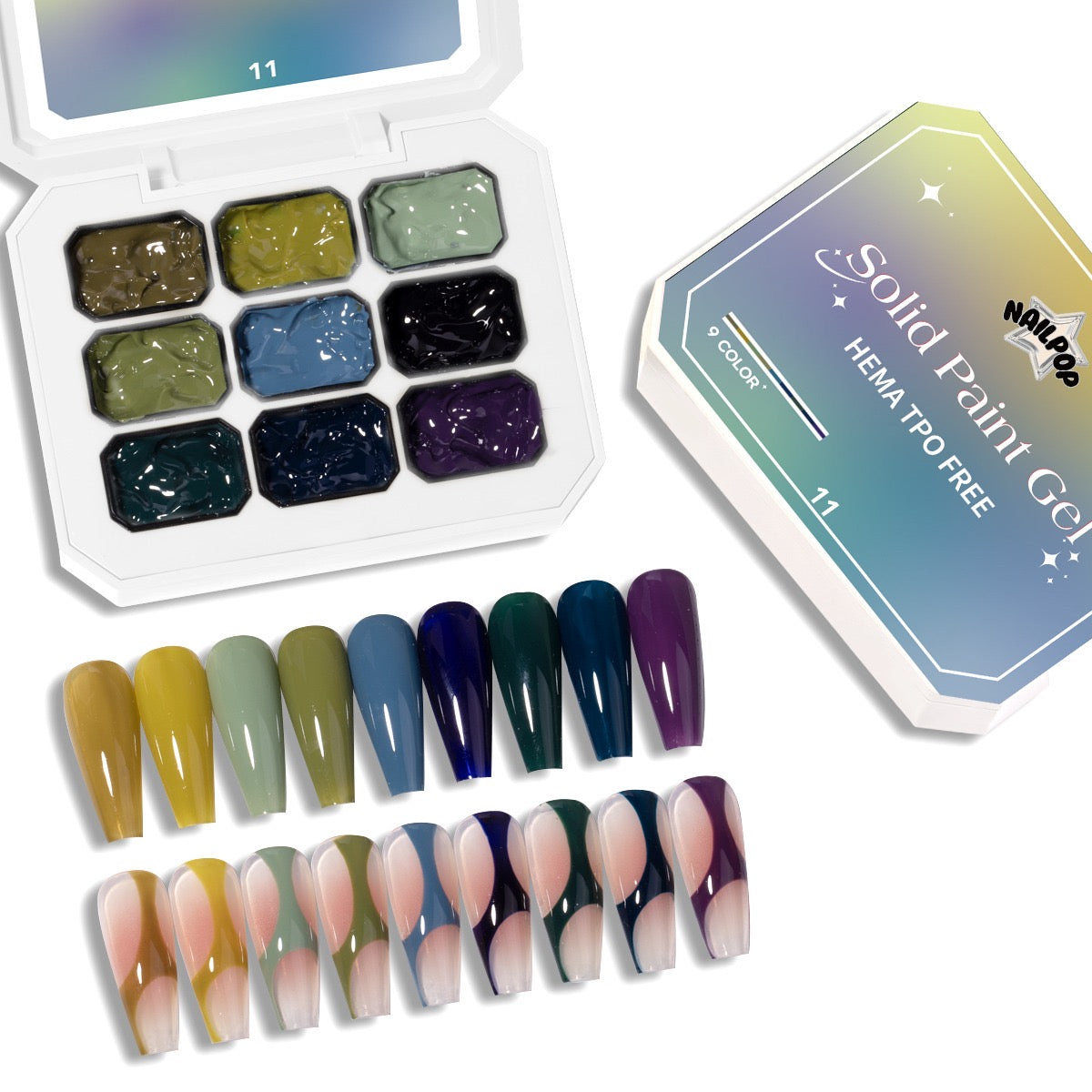 NAILPOP Patting & Solid Paint Gel Palette