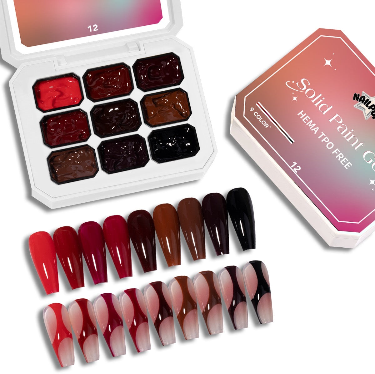 NAILPOP Patting & Solid Paint Gel Palette
