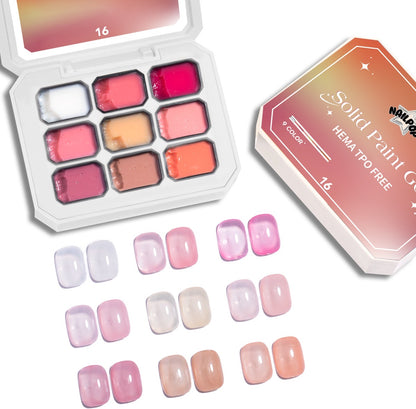NAILPOP Patting & Solid Paint Gel Palette