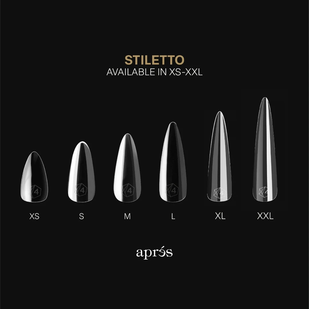Apres Nails, Gel-X Tip Mini Box, Natural Stiletto Long (280pcs), blk near me, capsule ongle