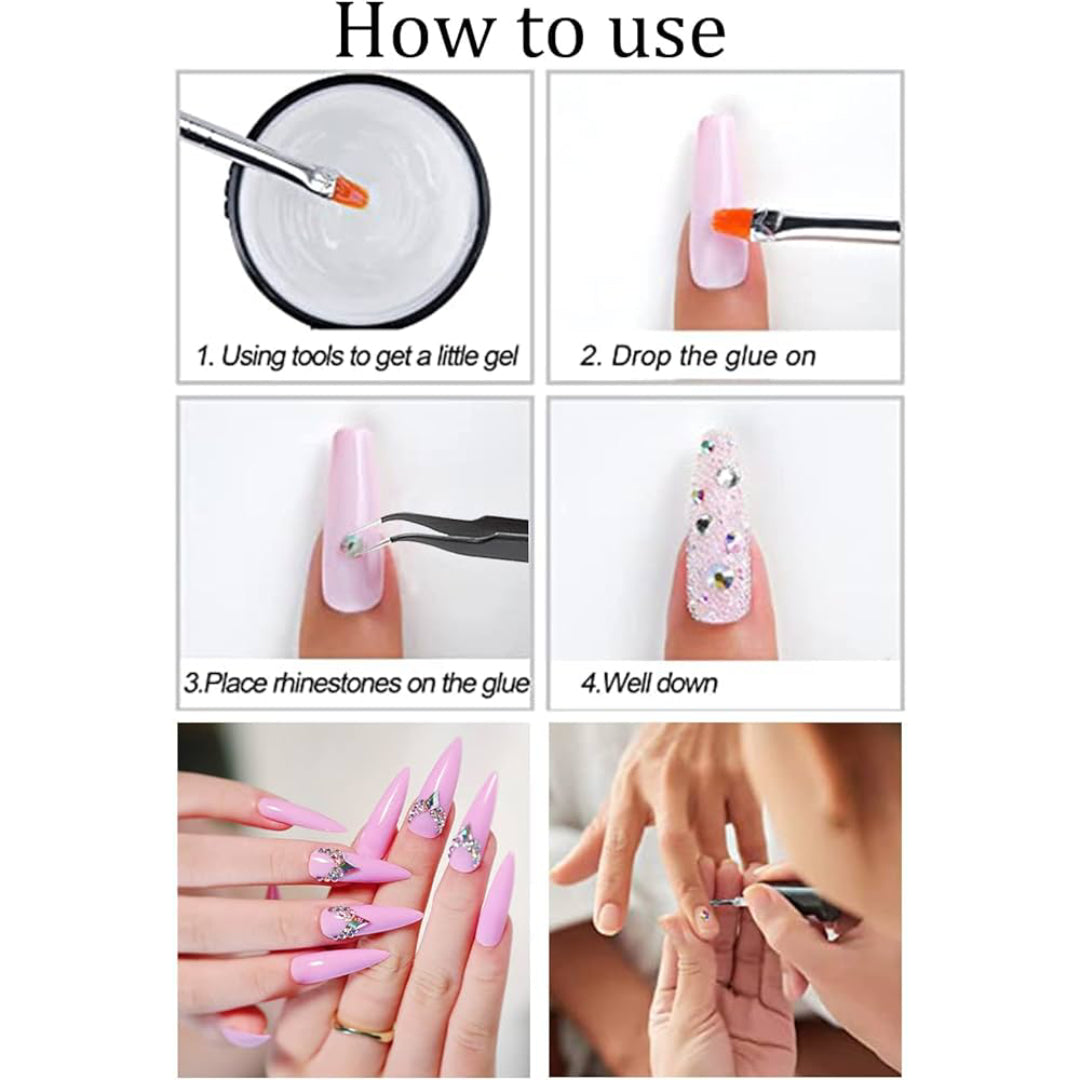 rhinestone nails