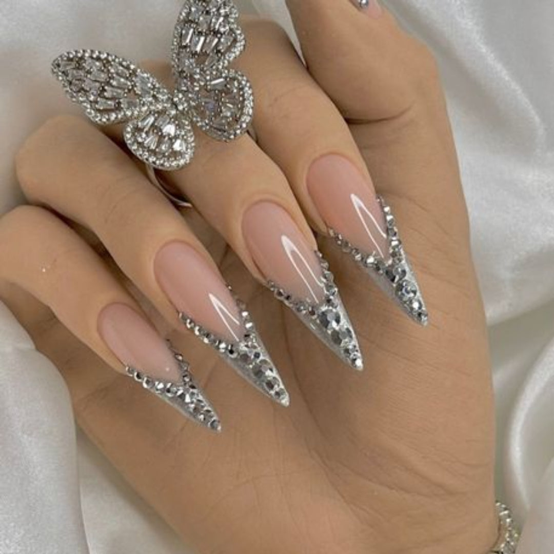 rhinestone nail designs