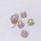 CNBS 5pc Luxury Crystal Charm, Pink 3D Nail Art Charms