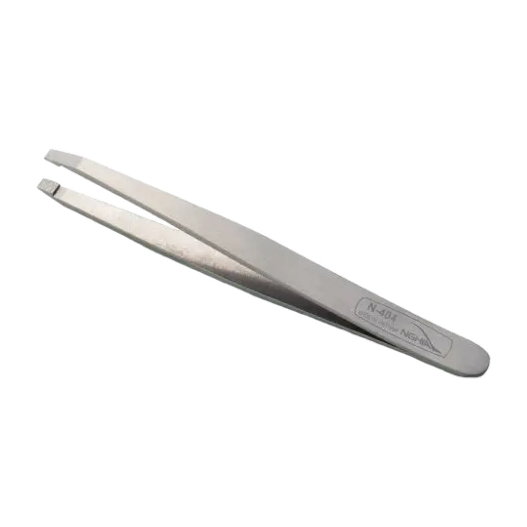 Nghia Stainless Steel Eyebrow Tweezers Flat Tip N-404/T-04