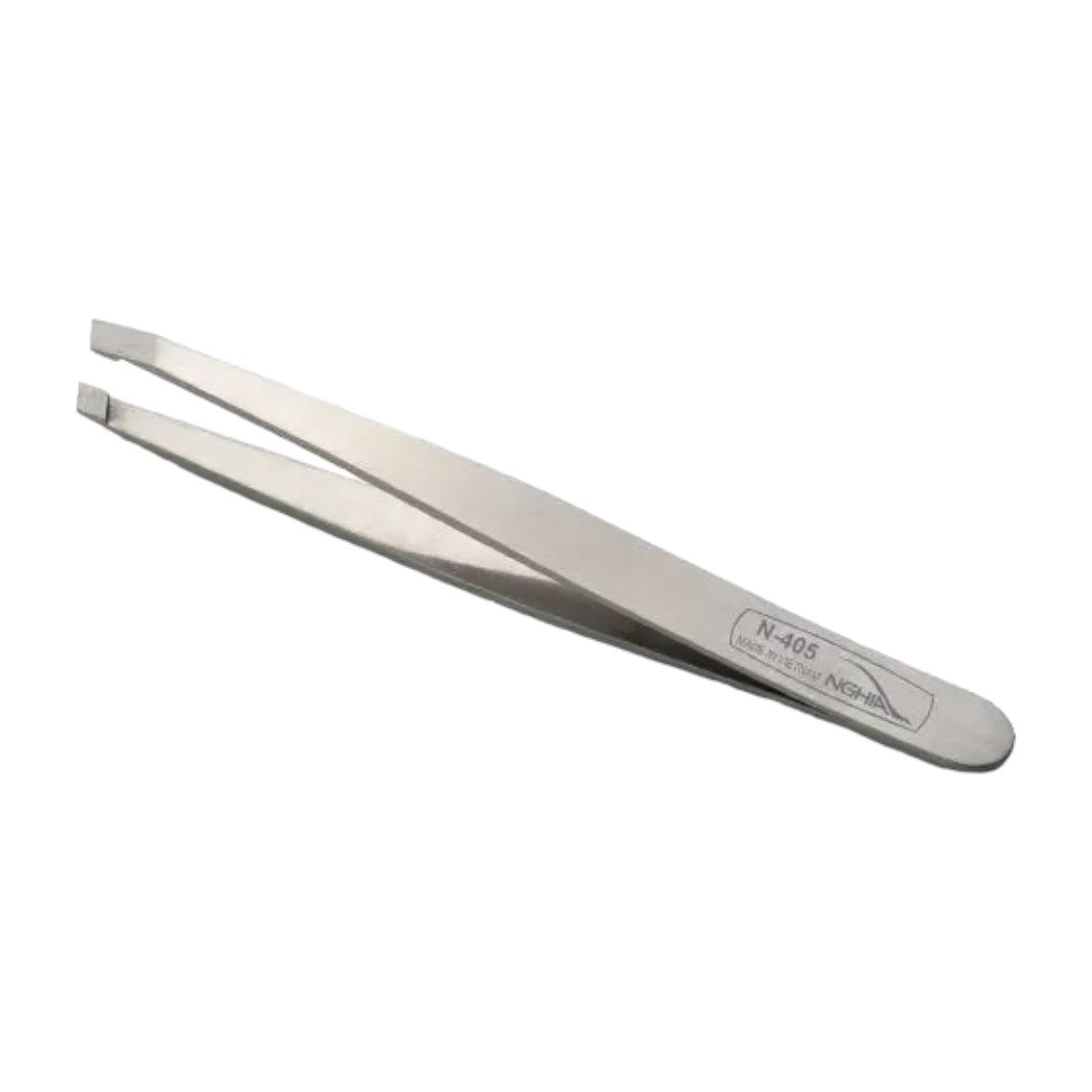 Nghia Stainless Steel Eyebrow Tweezers Slanted Tip N-405/T-05