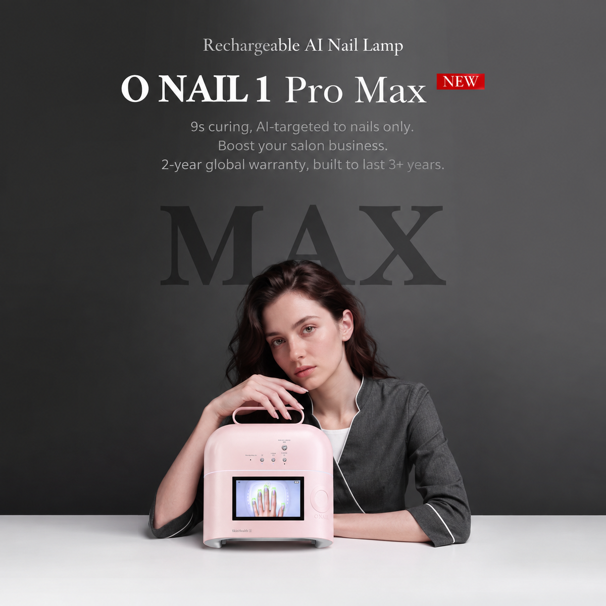 ONAIL 1 Pro Max-Rechargeable AI Nail Lamp - Pink