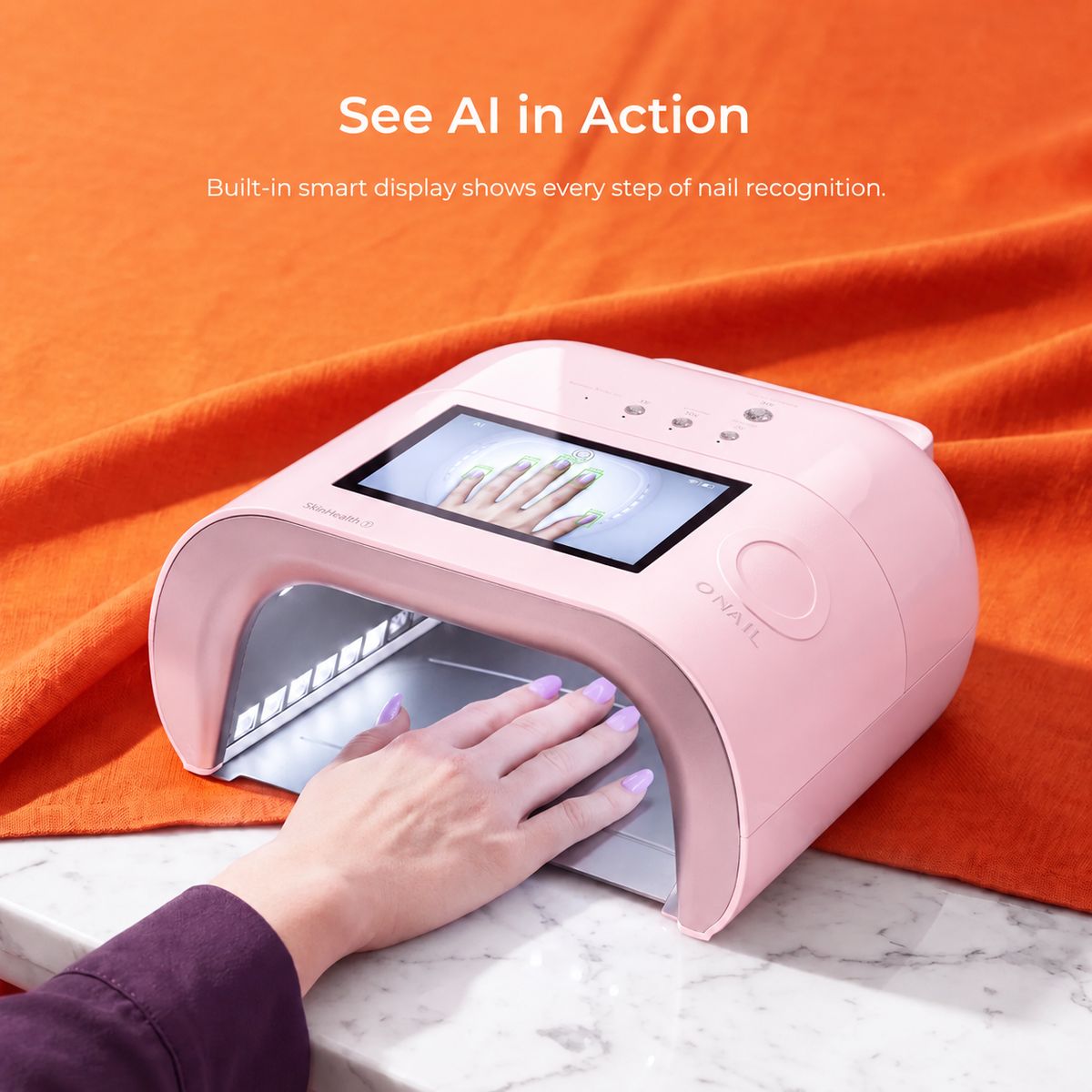 ONAIL 1 Pro Max-Rechargeable AI Nail Lamp - Pink