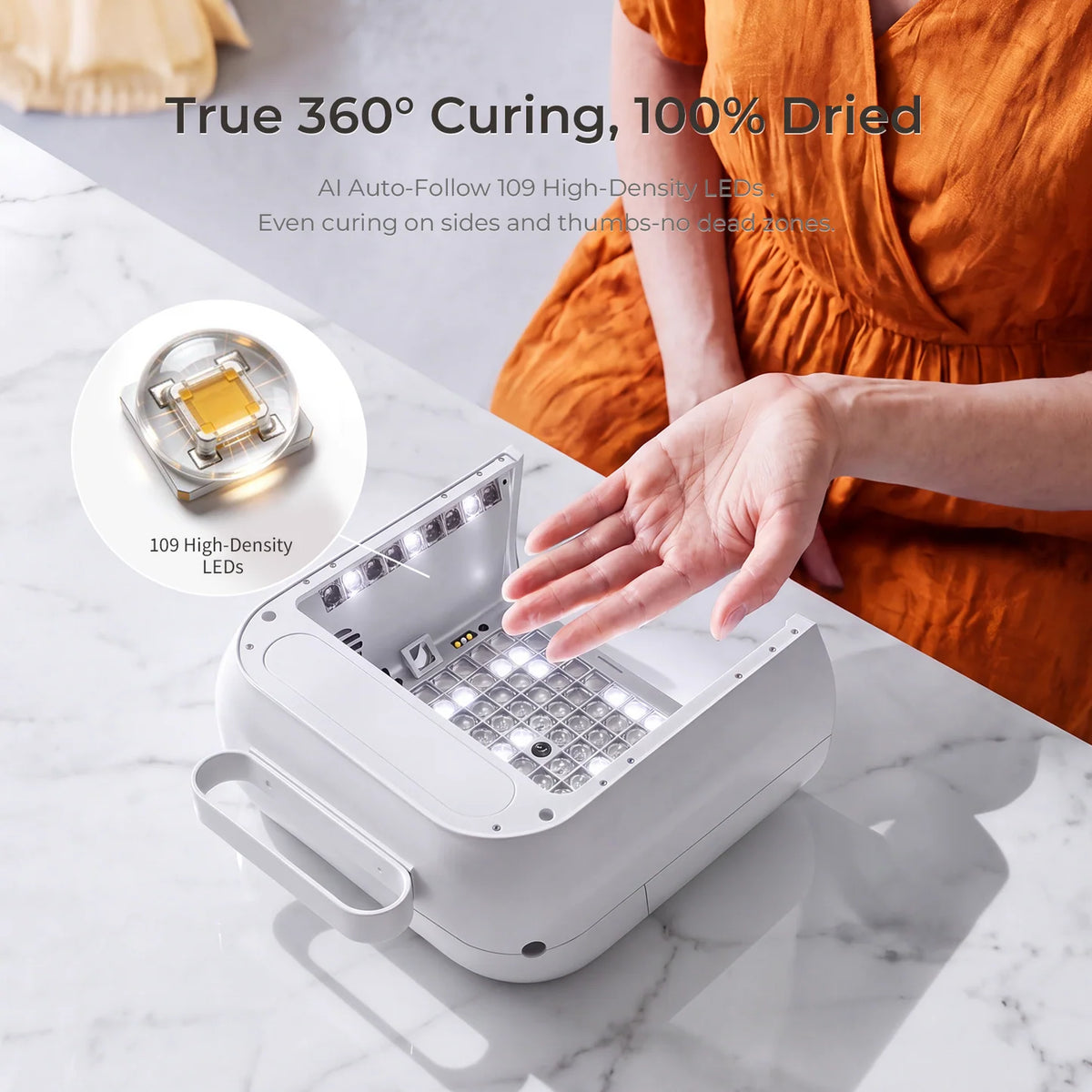 ONAIL 1 Pro Max-Rechargeable AI Nail Lamp - White