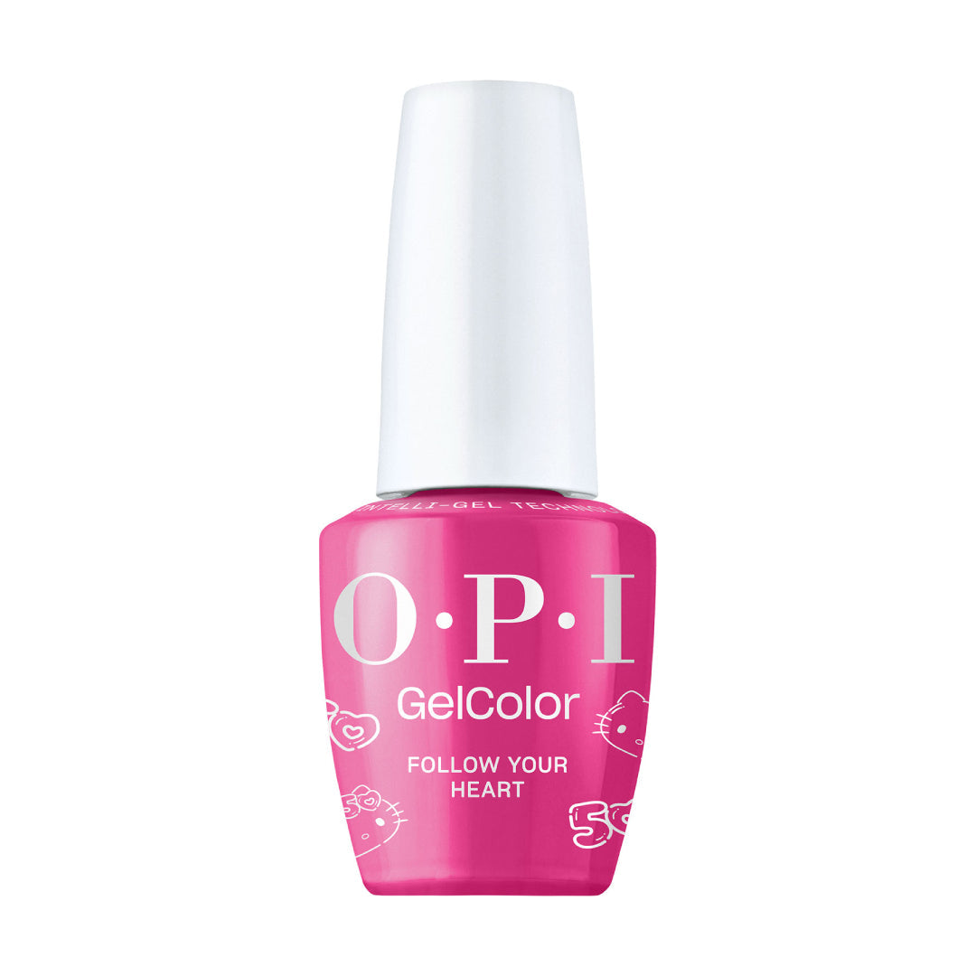 OPI deep pink Gel Polish - Follow Your Heart, Hello Kitty Collection
