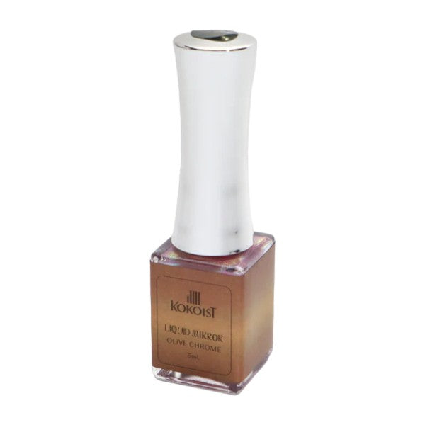 Kokoist Mirror Olive Chrome Liquid MR02, Chrome Nails, kokoist gel review