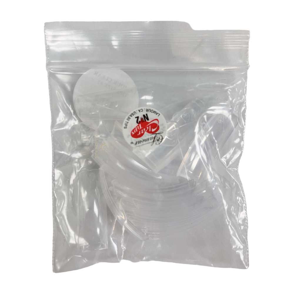 Original Crystal Tip Size #2 (Bag of 50) - Classique Nails Beauty Supply