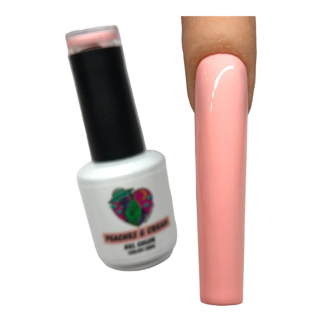 Cruelty Free Gel Polish - Peaches & Cream | Nailz By Dev Canada, white tip nail art
