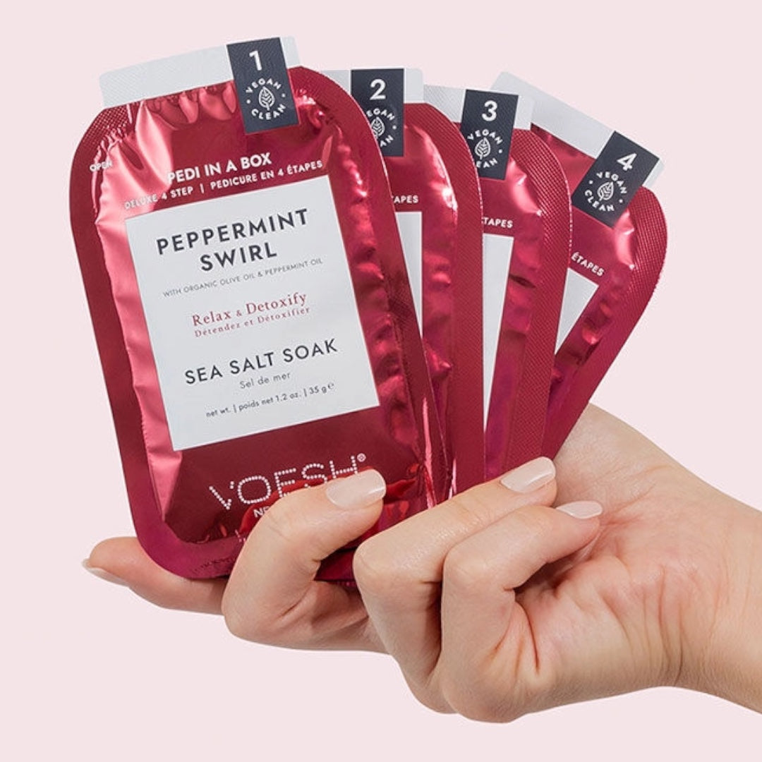 Voesh 4in1 Pedi In A Box - Peppermint Swirl