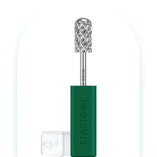 Startool Nail Drill Bits - Large Barrel Round Top Carbide R4X Quadruple Extra Coarse 3/32 Silver