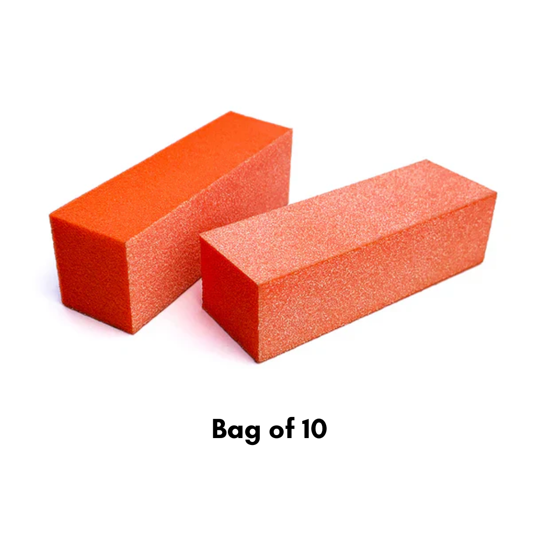 RED Nail Design 3-Way Buffer - Orange/White 80/100 Grit (Bag of 10)