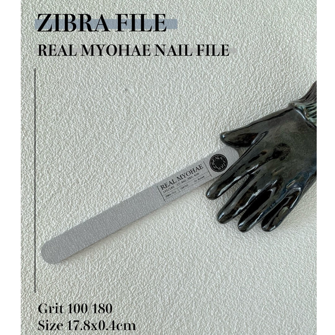 Real Myohae Nail Files - Zebra 100/180 (1Pc)
