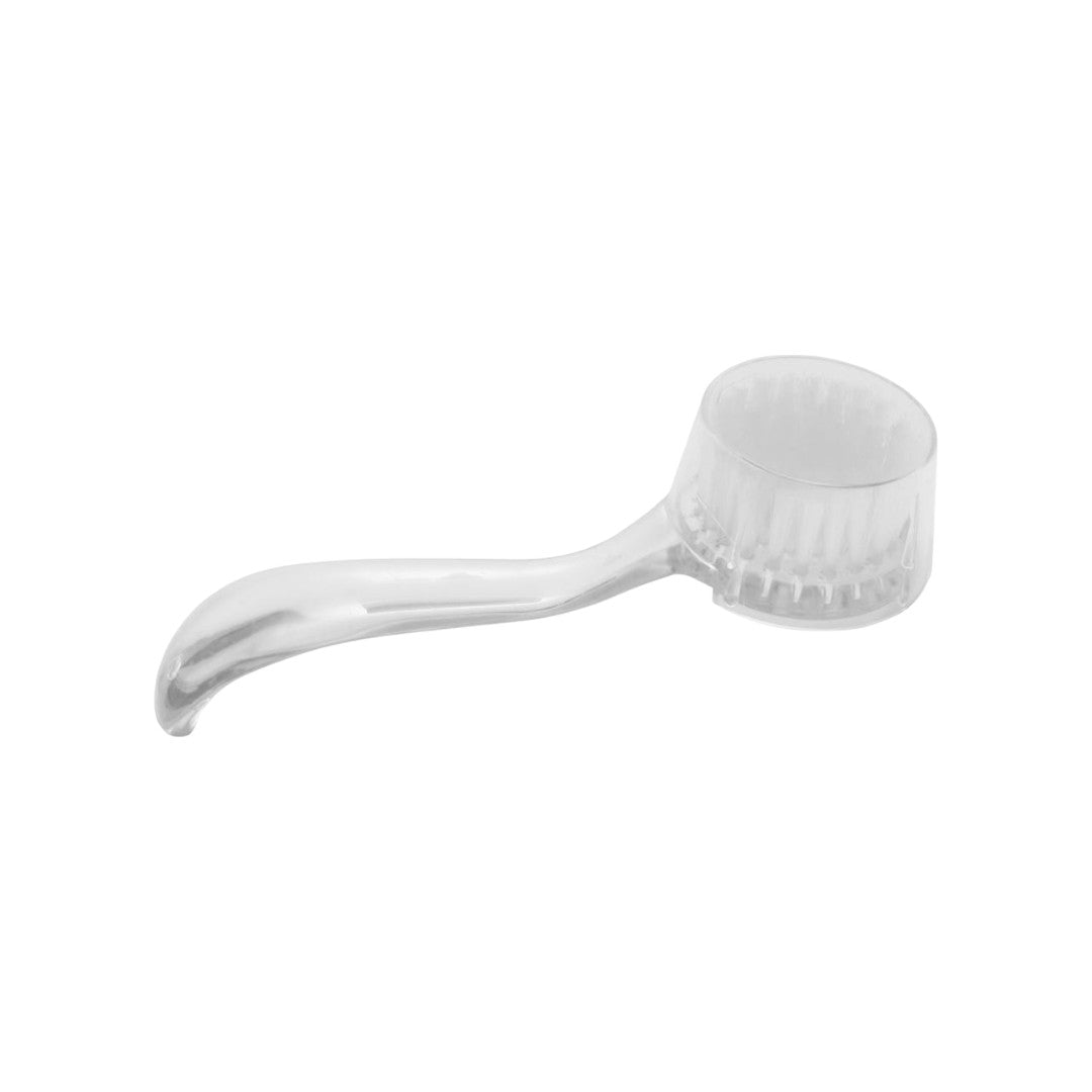 Round Facial & Manicure Brush W/ Cap - Clear