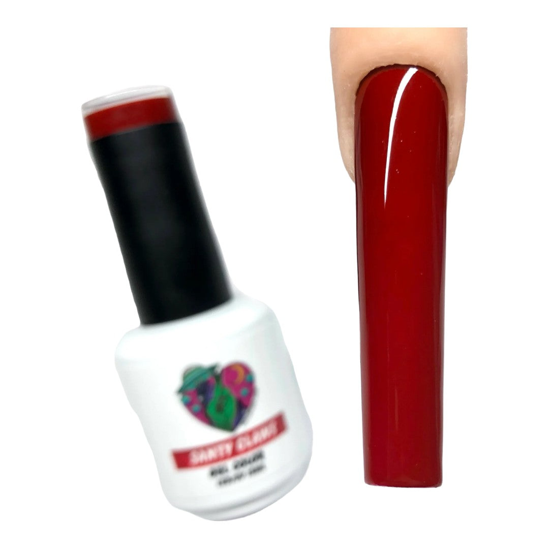 Cruelty Free Gel Polish - Santy Claws | Nailz By Dev Canada, black nails nail art
