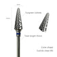 SP Carbide Large Cone Bit 3/32 Silver, nail drill bits​, drill bits for nail drill​, nail drill bits guide​