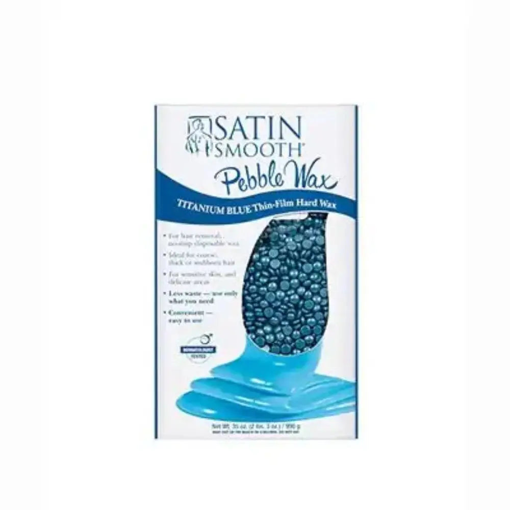 Satin Smooth Pebble Hard Wax - Titanium Blue 35oz | Best Hair Removal Wax