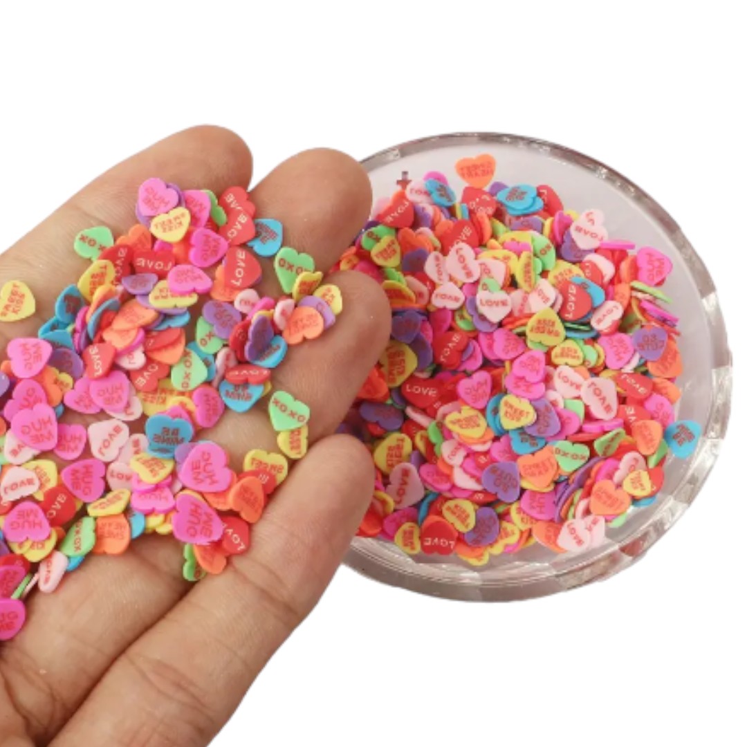 CNBS Nail Art Charm - Soft Polymer Heart for Valentine Nails
