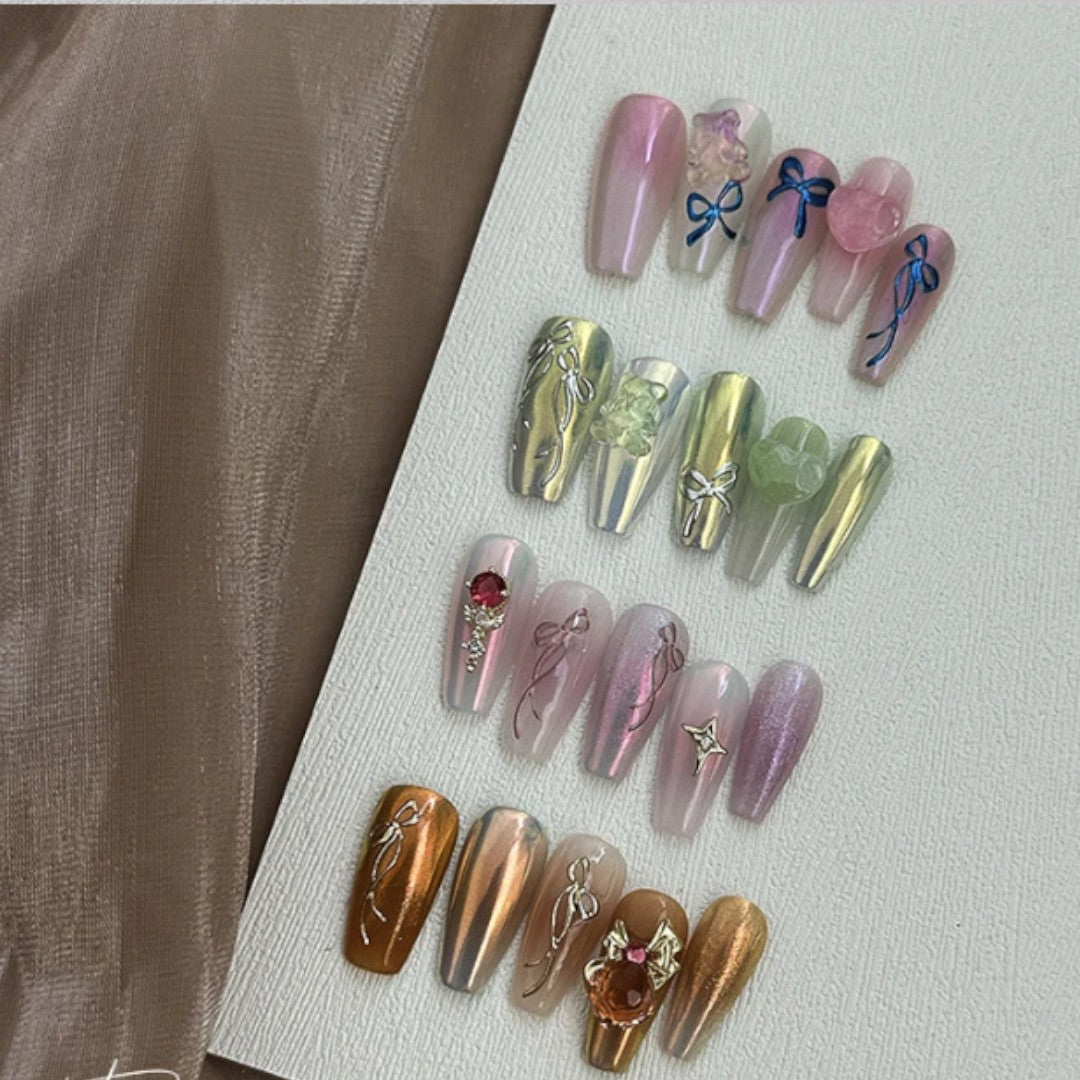 Simple Bowknot Ribbon Nail Art Stickers