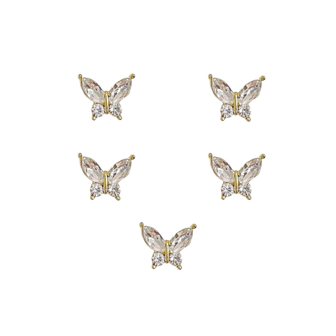 CNBS Rhinestones - Crystal Butterflies 5pcs