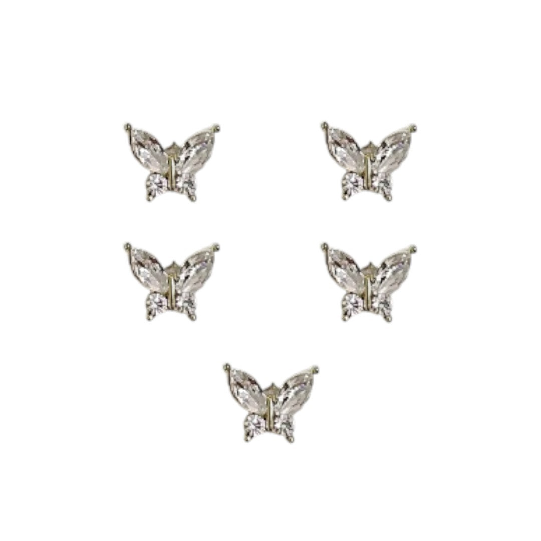 CNBS Rhinestones - Crystal Butterflies 5pcs