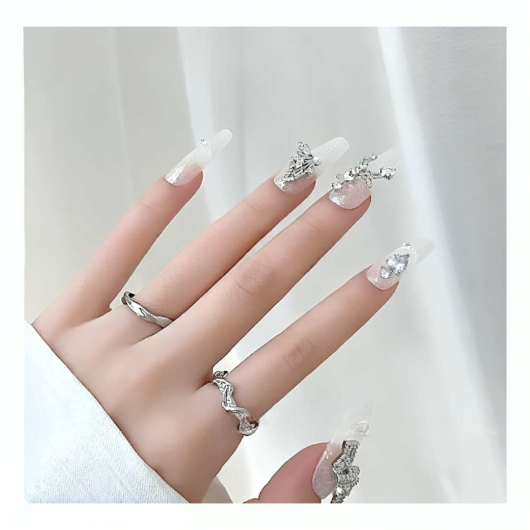 CNBS Rhinestones - Crystal Hearts 8pcs