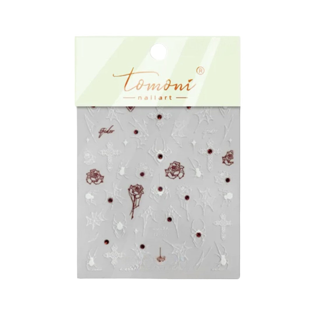 CNBS Nail Stickers, Decals for Nails Gothic Spiders