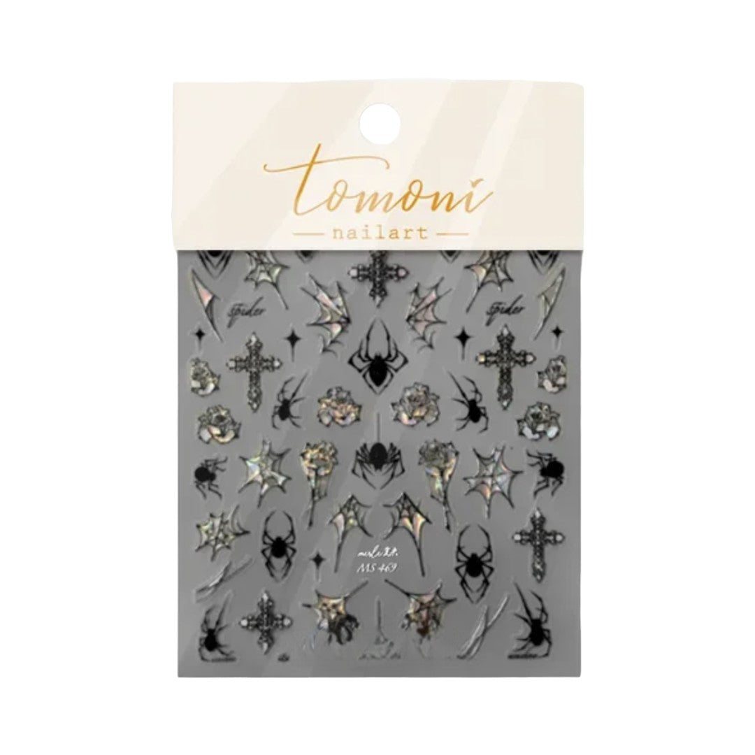 CNBS Nail Stickers, Decals for Nails Gothic Spiders
