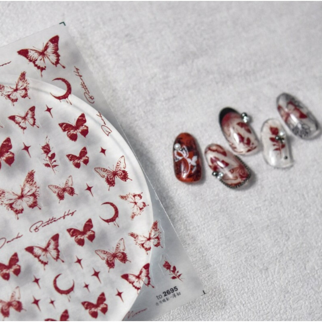 CNBS Nail Stickers, Decals for Nails Mystical Butterflies