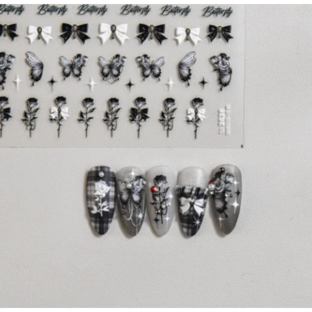 CNBS Rose and Butterfly Nail Stickers