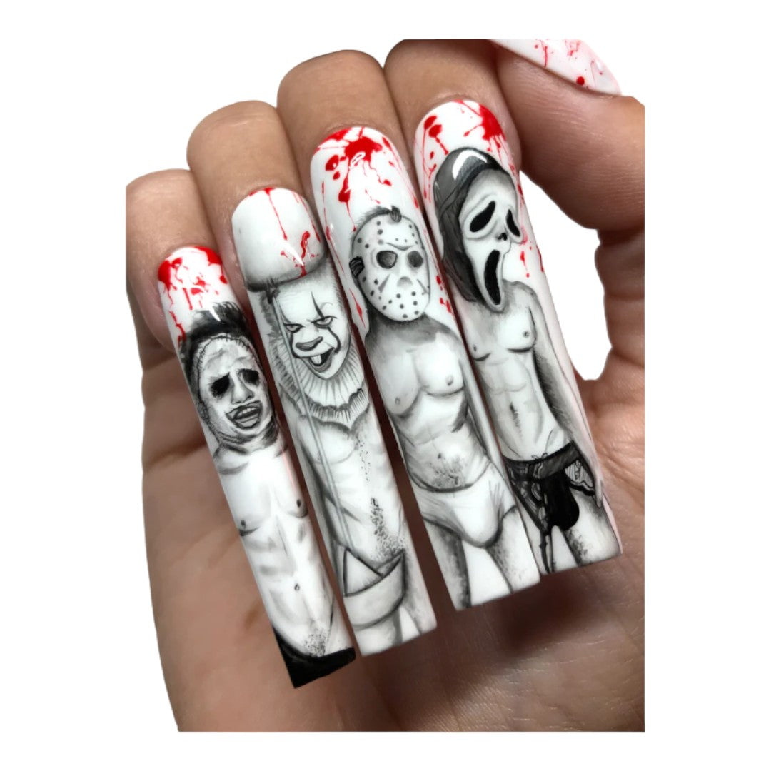 Nails By Dev Shading Gel Brown Black for Cartoon Nail Art, pink and white nail art