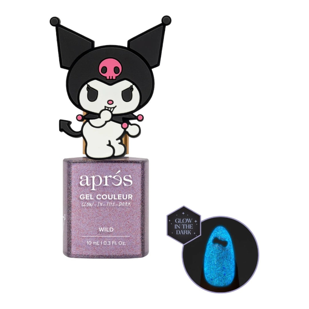Apres Kitty Flash Gel Polish Kuromi's Wild With Cap Accessory, le nail supply chicago