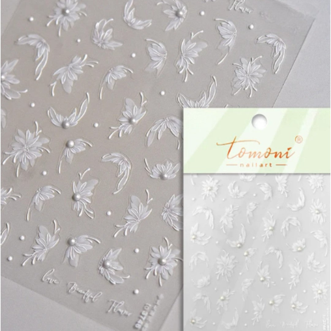 CNBS Nail Stickers, Decals for Nails Dahlia Flowers
