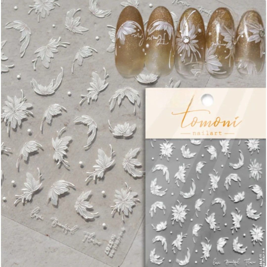 CNBS Nail Stickers, Decals for Nails Dahlia Flowers