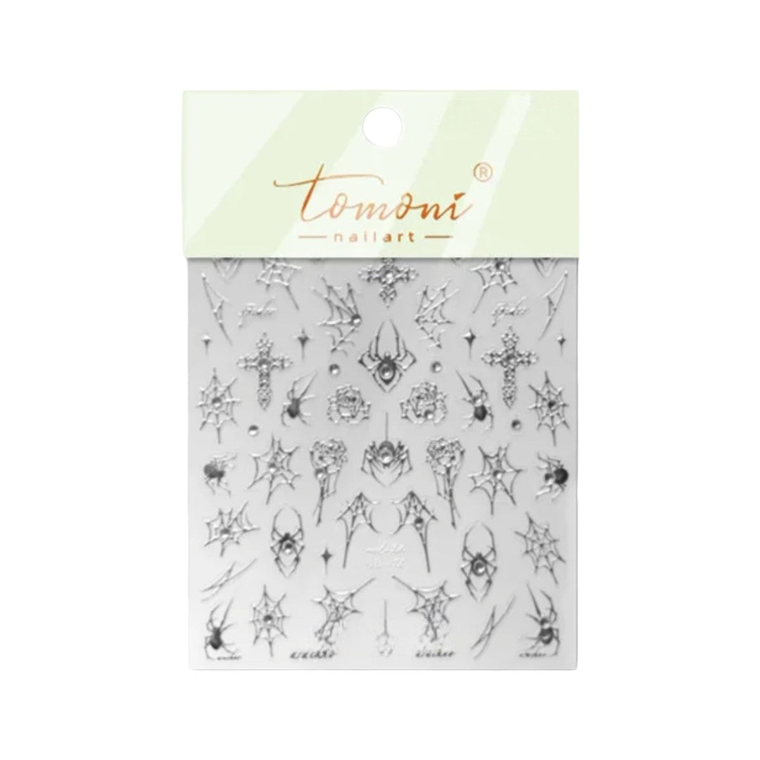CNBS Nail Stickers, Decals for Nails Gothic Spiders