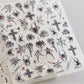 CNBS Nail Stickers, Decals for Nails Gothic Spiders